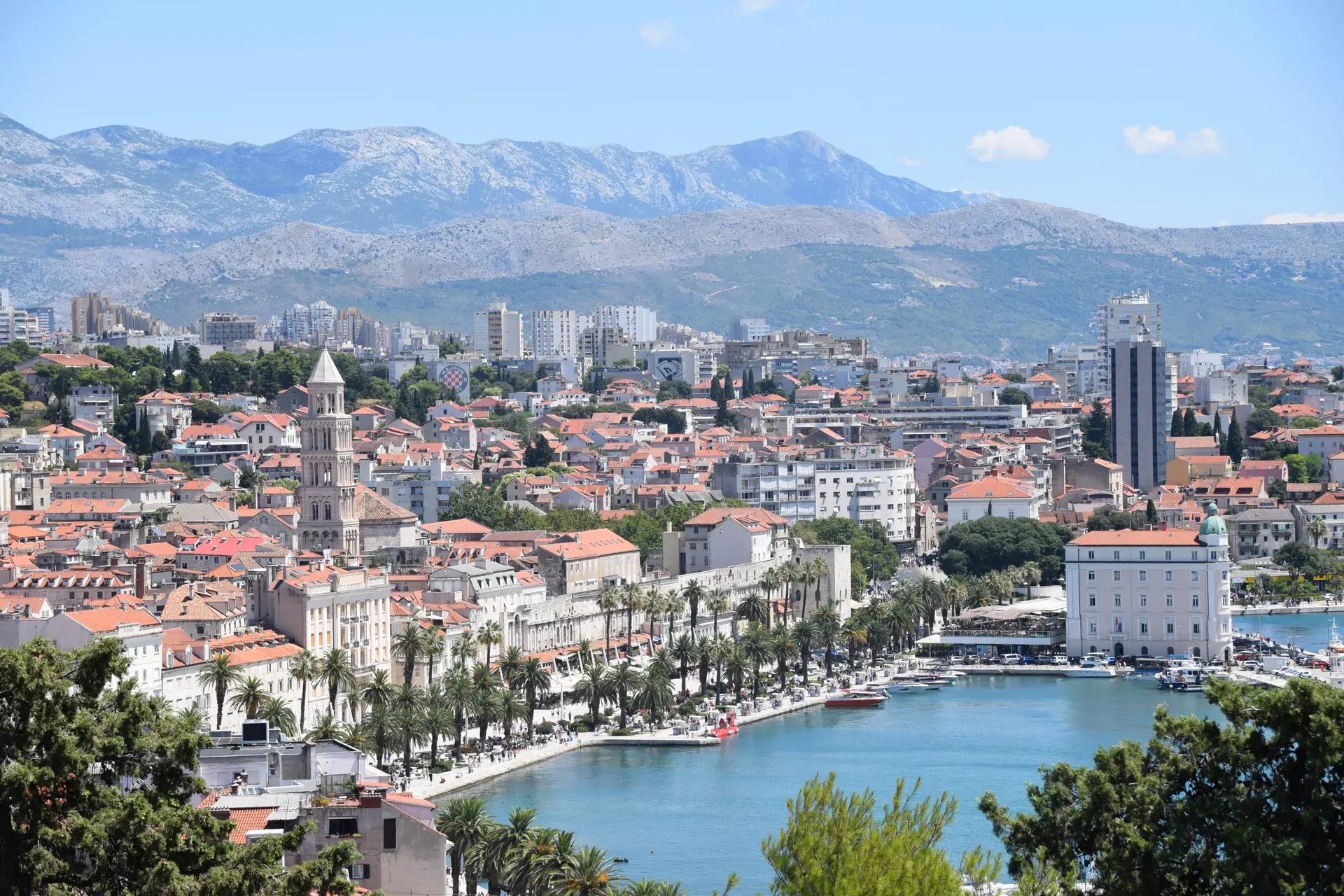 Split Sicht vom Berg aus Aussicht auf Split vom Berg aus